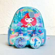 Vest Anaokulu Çantası Turkuaz Unicorn