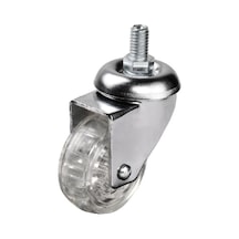 Hts 302 - 50x20 Mm Şeffaf Makaralı Vidalı Teker Çok Renkli