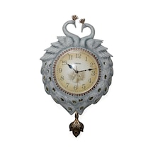 4 Adet Duvara Asmalı Tavuskuşu Saat Dekoratif Polyester Duvar Saati, Asılabilir Ev Ve Ofis Dekoru, Peacock Wall Clock Diğer