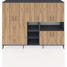 Hyperion Dolap 13 Raflı 7 Kapaklı 220x44x163 Antrasit-çam/antrasit Atlas Çam/antrasıt - Antrasıt