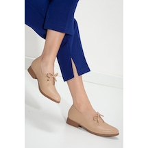 Kadın Bebe Mavisi Suni Deri Babet Ten