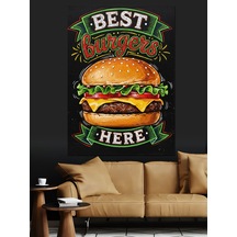 Ahşap Tablo En İyi Burger Reklamı