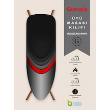 Hediyeli Red Circle Xxl Beden 60x162 Cm Ütü Masası Kılıfı Gri - Siyah