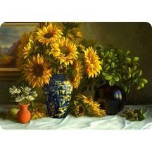 Dekoratif Baskılı Keçe Amerikan Servisi, Supla 8'Lİ Servis Takım  -353 Çok Renkli