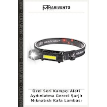 Özel Seri Kampçı Aleti Aydınlatma Gereci Şarjlı Mıknatıslı Kafa Lambası Çok Renkli