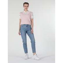 Colin's Regular Fit V Yaka Triko Pembe Kadın Kazak CL1057397_Q1.V1_PIN Pembe