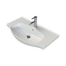 Turkuaz Seramik Lila Etajerli Lavabo 80 x 45 CM