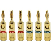 8pcs 4mm Muz Kafası Ses Hoparlör Kablo Soketi Hoparlör Hattı Amplifikatör Konnektör Hoparlör Terminal Altın Kaplama 8 Kırmızı