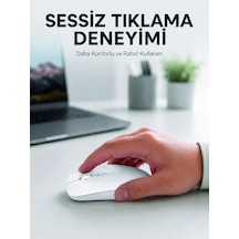 Şarjlı Wireless Mouse Bluetooth Çift Modlu Sessiz Yüksek Hassasiyetli Fare Diğer