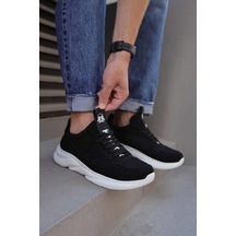 Knack Sneakers Ayakkabı 065 Siyah Süet Beyaz Taban 001