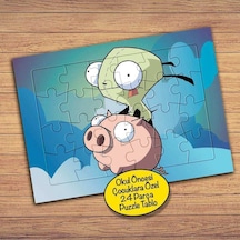 Şaşkın İki Arkadaş Çocuklara Özel Puzzle Yapboz Tablo-pz160