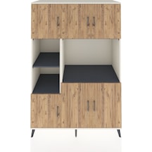 Kronos Dolap 9 Raflı 6 Kapaklı 132x59x195 Aytaşı-çam/antrasit Atlas Çam/antrasıt