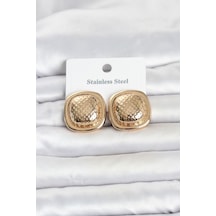 316l Çelik Gold Renk Düğme Model Kadın Küpe Tj-bkp11816 Çok Renkli