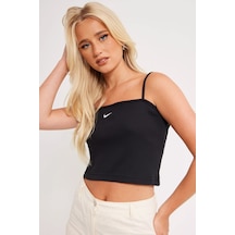 Nike Sportswear Essential Ribbed Crop Top Tank Kadın Askılı Fitilli Crop Atlet Siyah Nike Sportswear Essential Ribbed Crop Top Tank Kadın Askılı Fitilli Crop Atlet Siyah