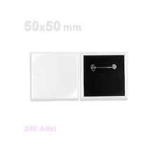Kare Rozet - 250 Adet 50x50mm Uv Baskıya Uygun