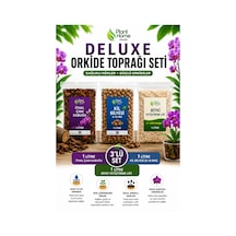 Deluxe Orkide Toprağı Seti 3'lü Set 1 Litre İthal Çam Kabuğu + 1 Litre Kil Bilyesi 8-16 Mm + 1 Litre Bitki Yetiştirme Lifi Premium Orkide Dikim Ve Saksı Değişim Seti Diğer