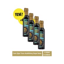 Tuzu Azaltılmış Soya Sosu Cam Şişe 250ml X 4 Adet