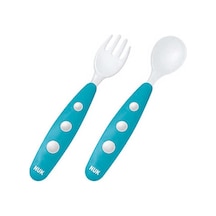 Nuk Mini Çatal Kaşık Seti 255047 Mavi Mavi