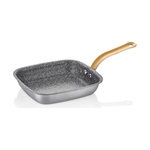 Alu Granit Kare Tava 14x12cm Gri