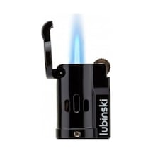 Lubinski Cigar Basic Slim Tek Torch Puro Çakmağı Siyah Lb-206
