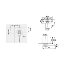 Canex Mandallı Çift Kapak Kilidi D 16 Mm x L 22