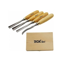 Rox Wood Ahşap Oyma Iskarpela Seti 4 Parça Ahşap  Kutulu
