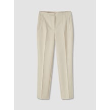 Lcwaıkıkı Classic Bej Pileli Kadın Kumaş Pantolon