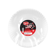 Roll-up Party Dreams Karton Tabak Beyaz 25'li 22 Cm 4 Adet Çok Renkli