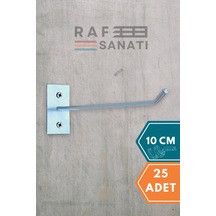 25 Adet Duvar Kancası 10 Cm Duvar Ve Suntaya Monte Askı Kanca Galvaniz
