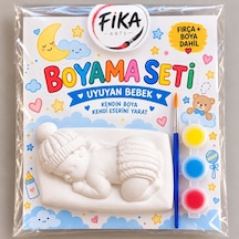 Uyuyan Bebek Boyama Seti Taş Tozu Figür Boyama Seti