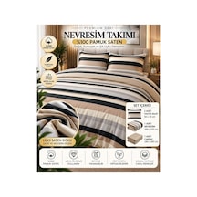 Slc Home %100 Pamuk Saten Şık Tasarım Çift Kişilik Nevresim Takımı 4 Parça Çok Renkli - 938522683 Çok Renkli