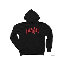 Arcade Fire Siyah Kapşonlu Sweatshirt Hoodie