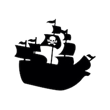 Folyo Sticker Korsan Gemisi 160cm Uzunluk Karışık Renkli