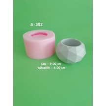 Yuvarlak Geometrik Saksı Silikon Kalıp