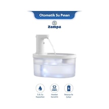 Zampa Pf-010 Oval Pet Otomatik Su Pınarı 3.2l - Bataryalı Ve Akıllı Sensörlü Sistem