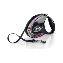 Flexi Glam M Beden Siyah 5mt Şerit Tasma Siyah