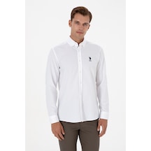 U.s. Polo Assn. Erkek Beyaz Gömlek Desenli 50316662-vr013 Beyaz