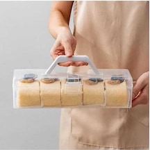 Besthome1 Geniş Kapaklı Kek Saklama Kutusu - Şeffaf Pp Malzeme Şeffaf