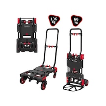 Max Extra Fw-90tp Katlanır İkisi Bir Arada Koli Taşıma Arabası 66/136 Kg