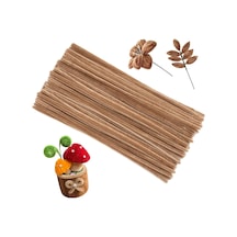 25 Adet Bej Renkli Şönil, Eğitici Şönil Seti, Tüylü Tel, 30 Cm, Peluş Tel
