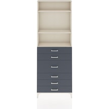 Arges Dolap 3 Raflı 7 Çekmeceli 2 Kapaklı 88x30x243 Aytaşı-antrasit Aytası