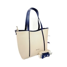 Just Polo Kadın Kum Kahve Büyük Boy Lakost Kumaş El Ve Omuz Çantası P346037mh Kum - Kahverengi