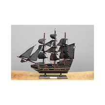 4 Adet Ahşap Korsan Gemisi Dekoratif Ahşap Model Ve Oyun Seti, Çocuk Oyuncağı, Pirate Ship Wooden Toy 35 40 Cm