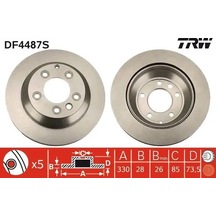 Porsche Cayenne Arka Fren Diski 2004-2017 Trw Df4487s 2adettir