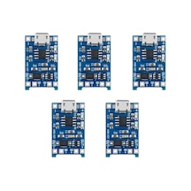 5Li Micro Usb Tp4056 Bms 5v 1a Korumalı Lityum Pil Şarj Devresi P