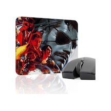 Metal Gear Solid Kaymaz Dikişli Kauçuk Oyuncu Mousepad V3 - 22x18 Gaming Mouse Pad Fare Altlığı