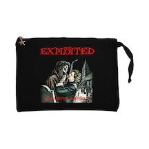 The Exploited Death Before  Siyah Clutch Cüzdan / El Çantası Siyah