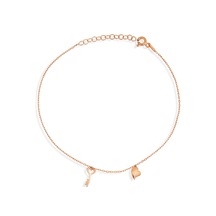 Argentum Concept - Kalp ve Anahtar Motifli Gümüş Halhal