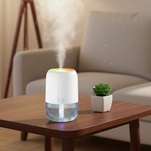 H2o Model Şeffaf Hazneli Hava Nemlendirici-ultrasonik Soğuk Buhar Makinesi, Led Işıklı Masaüstü Oda Nemlendirici