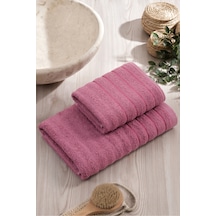 Eponj Home 2li Havlu Seti Dalga 50x85cm+70x140cm Mürdüm Mürdüm